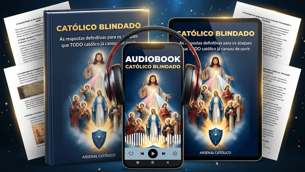 Mockup do Ebook e Audiobook Católico Blindado